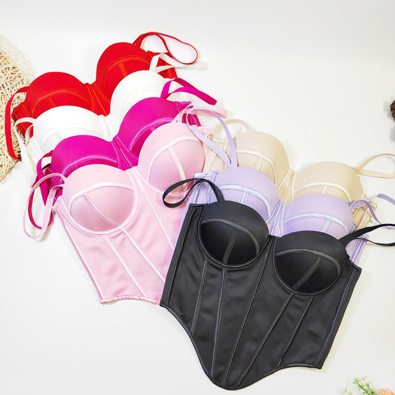 Bustier s kostima, odvojive naramenice, uski kroj, poliester-elastan tkanina, duljina 50-65 cm, za unutarnje ili vanjsko nošenje