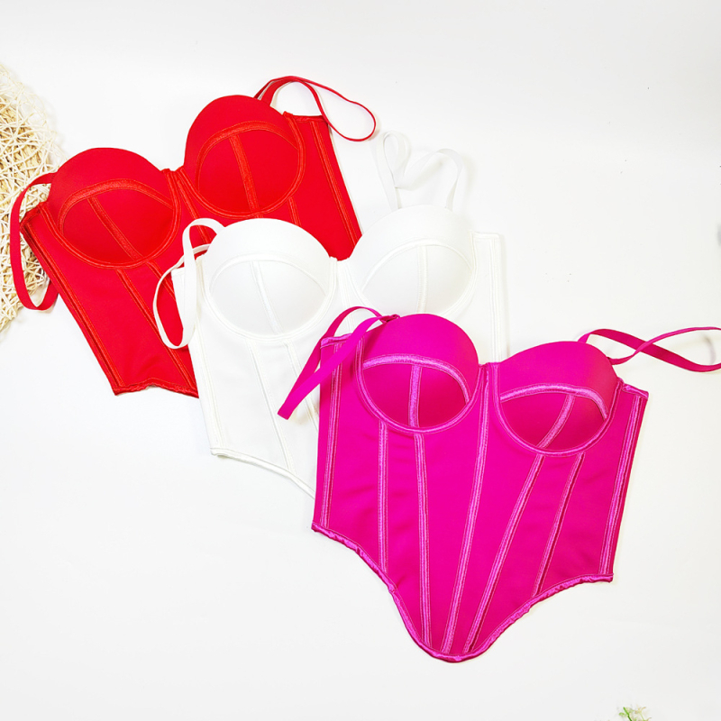 Bustier s kostima, odvojive naramenice, uski kroj, poliester-elastan tkanina, duljina 50-65 cm, za unutarnje ili vanjsko nošenje