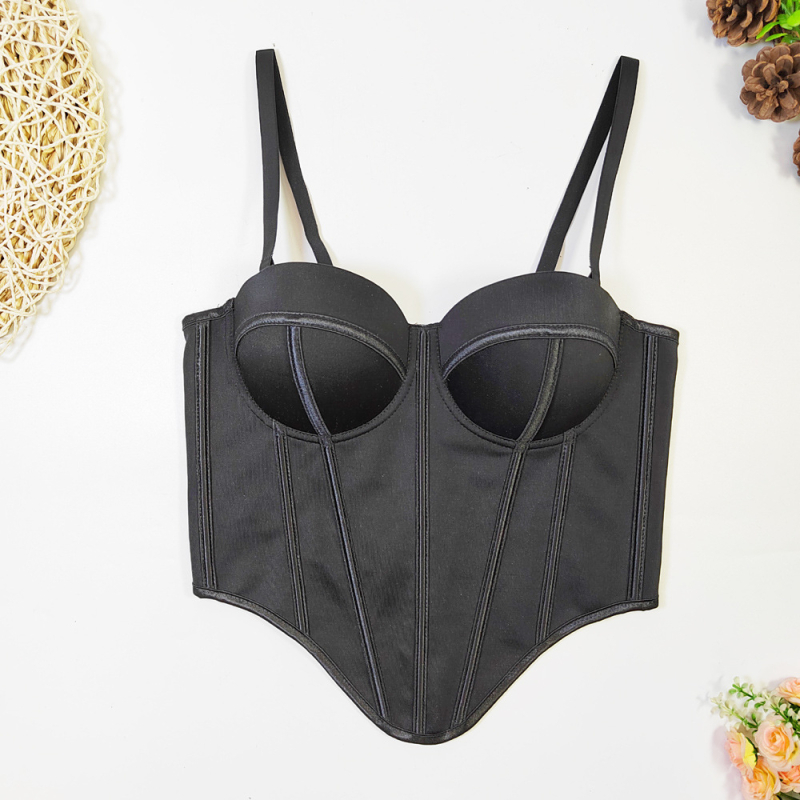 Bustier s kostima, odvojive naramenice, uski kroj, poliester-elastan tkanina, duljina 50-65 cm, za unutarnje ili vanjsko nošenje