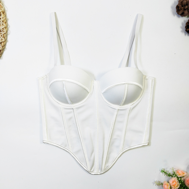 Bustier s kostima, odvojive naramenice, uski kroj, poliester-elastan tkanina, duljina 50-65 cm, za unutarnje ili vanjsko nošenje