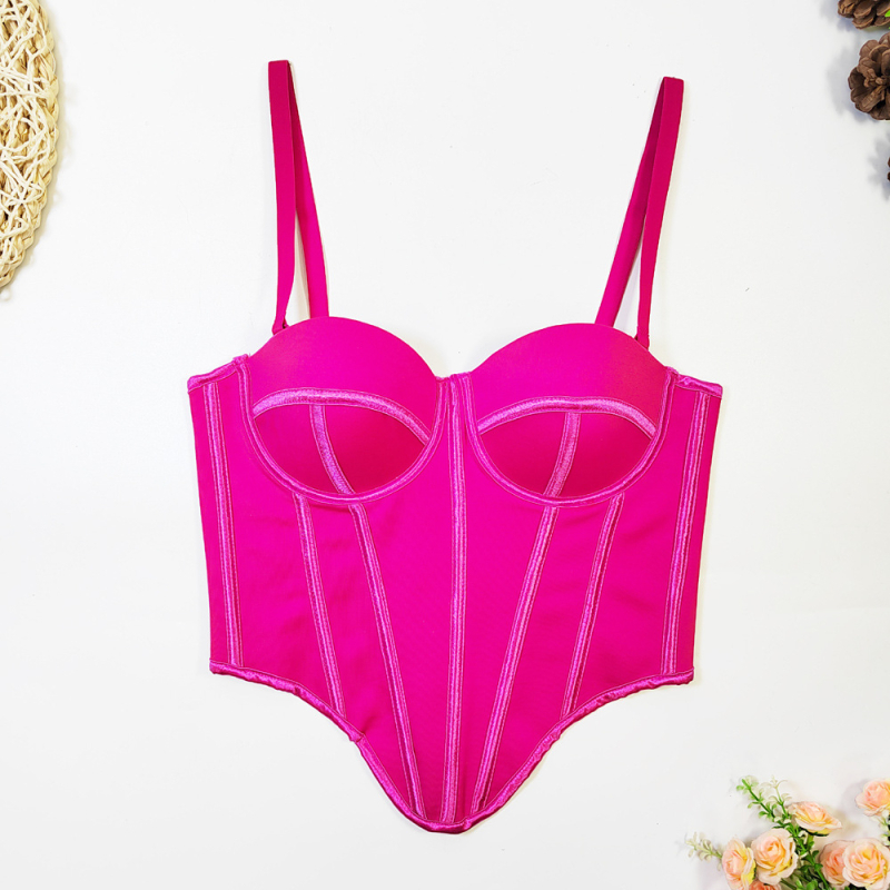 Bustier s kostima, odvojive naramenice, uski kroj, poliester-elastan tkanina, duljina 50-65 cm, za unutarnje ili vanjsko nošenje