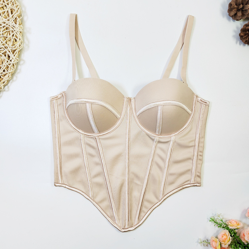 Bustier s kostima, odvojive naramenice, uski kroj, poliester-elastan tkanina, duljina 50-65 cm, za unutarnje ili vanjsko nošenje