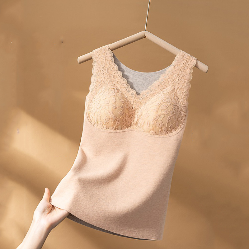 Női melegítő mellény, melltartó nélkül, beépített kosarakkal és párnákkal, velúr felület, akril szál, vastagság 201–250 g/m2