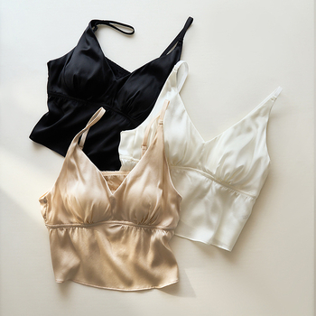 Mulberry Silk trikampio puodelio belaidė liemenėlė – kvėpuojanti, gražus nugaros dizainas, iš šilko