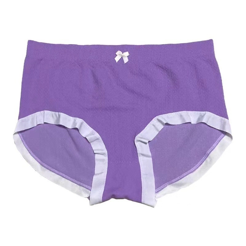 5 darab varrat nélküli női alsónemű középmagas derékkal - poliészter jacquard, lélegző, gyorsan száradó