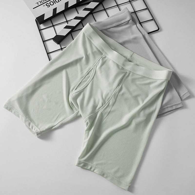 Muške boxerice protiv trenja, prozračni materijal ice silk, produženi kroj