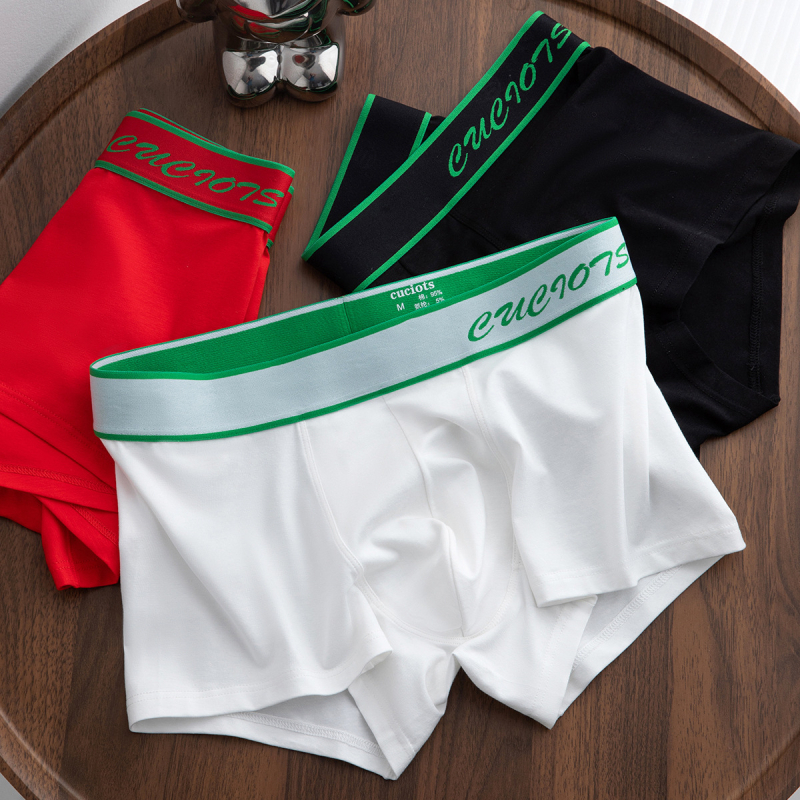 Muške pamučne bokserice s srednjim strukom, prozračne i antibakterijske, modalna podstava u preponama, jednobojne, CUCIOTS