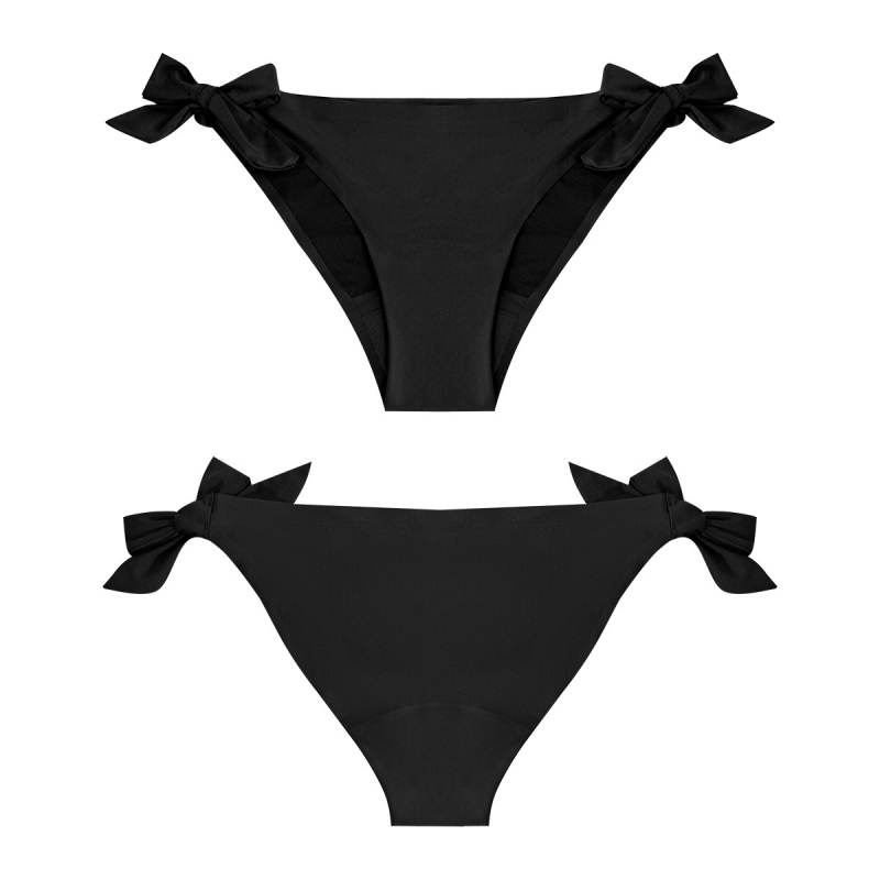 Γυναικείο μαγιό περιόδου - κάτω μέρος, χαμηλή μέση, μονόχρωμο σχέδιο; βασικό ύφασμα νάιλον 85%, επένδυση καβάλου πολυεστέρας