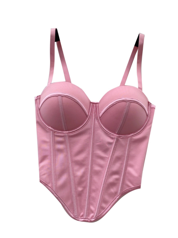 Bustier s kostima u francuskom stilu, elegantan uski kroj, 3D uzorak, dvostruke naramenice