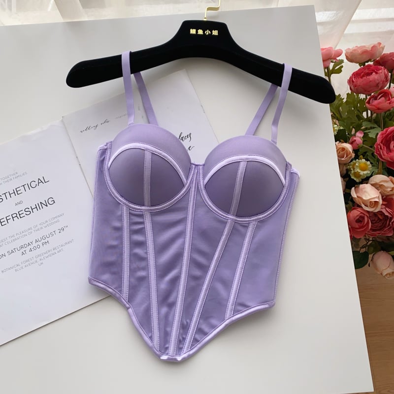 Bustier s kostima u francuskom stilu, elegantan uski kroj, 3D uzorak, dvostruke naramenice