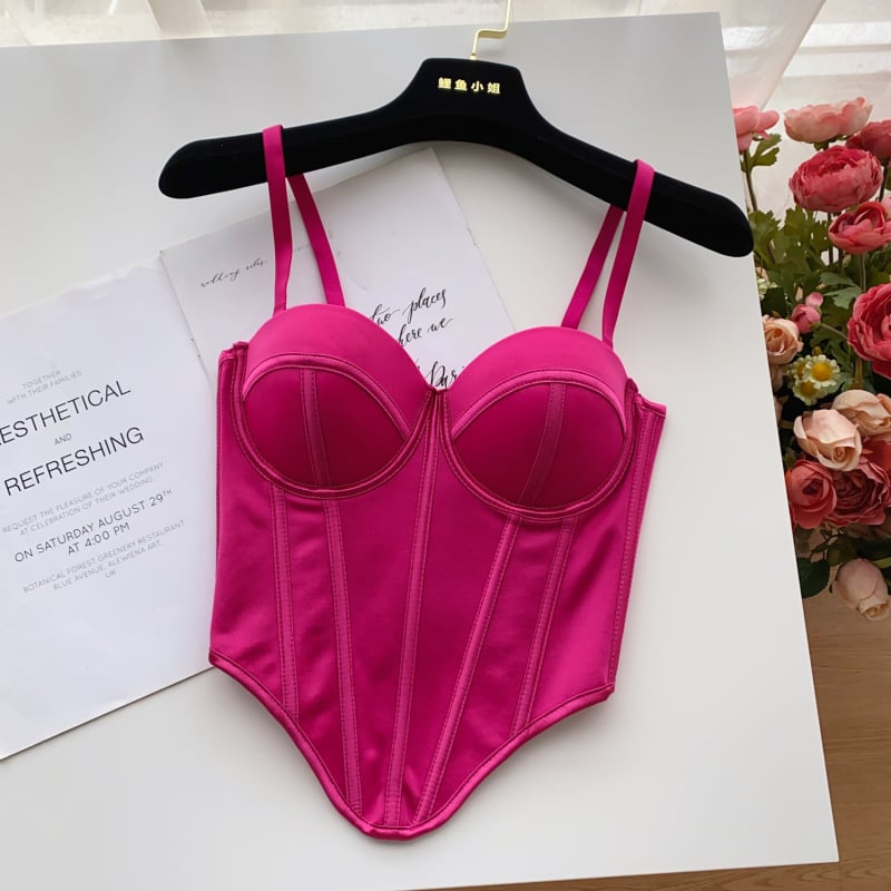 Bustier s kostima u francuskom stilu, elegantan uski kroj, 3D uzorak, dvostruke naramenice
