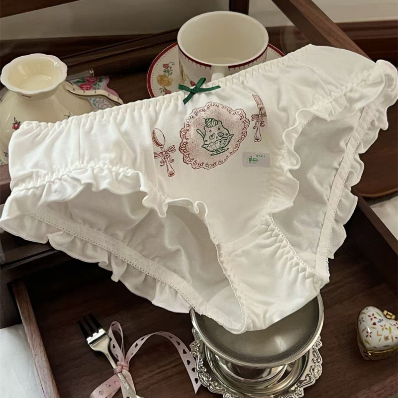 Pamukaste ženske gaćice s dezertnim printom Showa retro japanskog stila, udobne