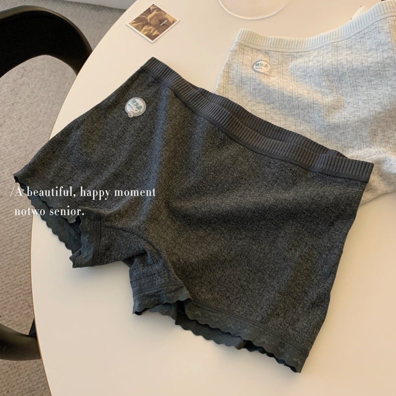 Női pamut boxer brief antibakteriális és átlátszóság elleni védelemmel, középmagas derék, pamut ágyékbélés