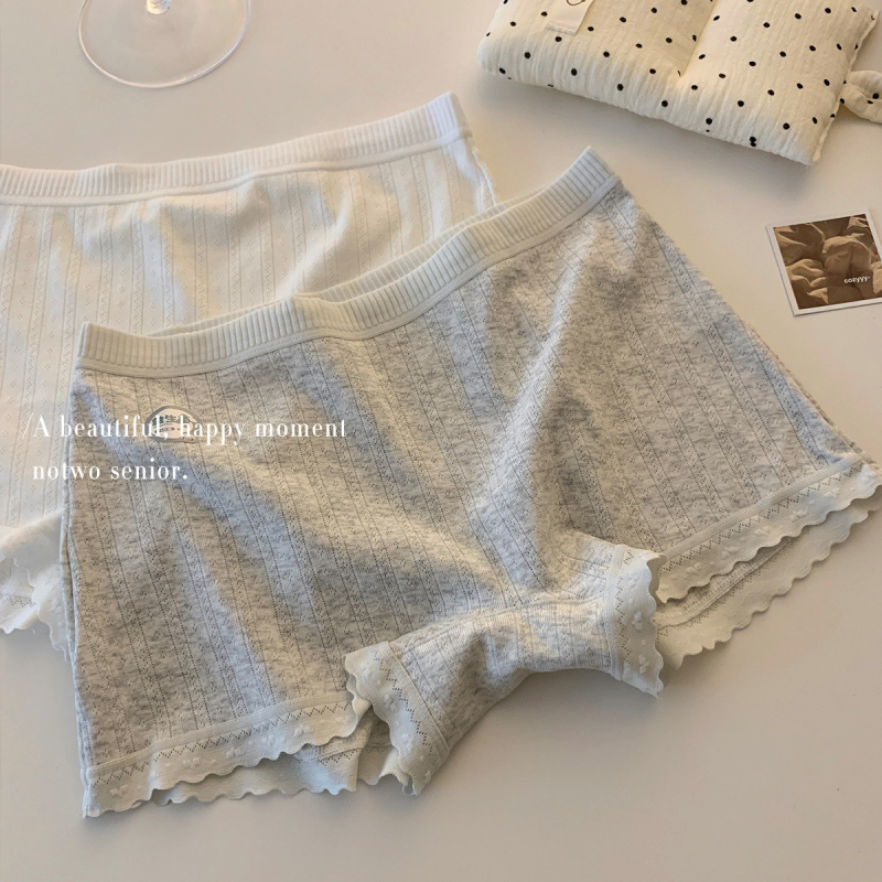 Női pamut boxer brief antibakteriális és átlátszóság elleni védelemmel, középmagas derék, pamut ágyékbélés