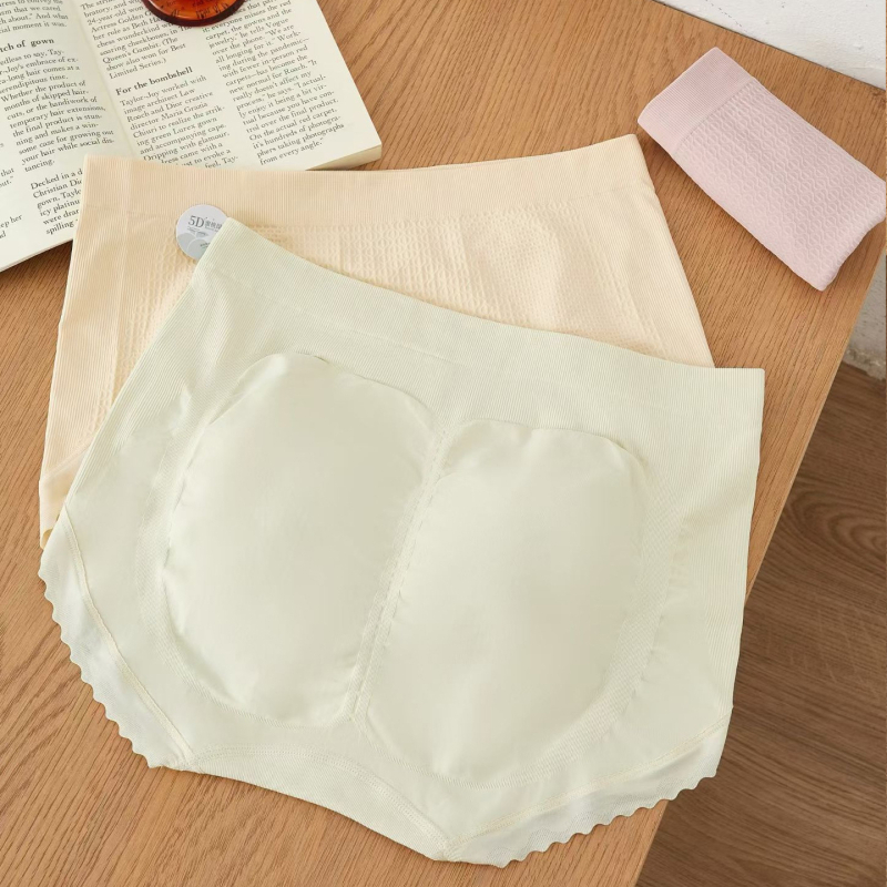 Plus veličine ženske gaćice s podizanjem stražnjice, prozračni najlon, pamuk u preponama, pleteni materijal