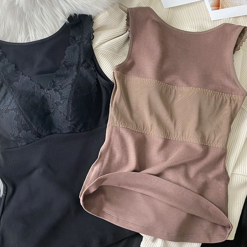 Termo mellény beépített csészével, meleg viszkóz anyag, 201–250 g/m² vastagság, velúr díszítés