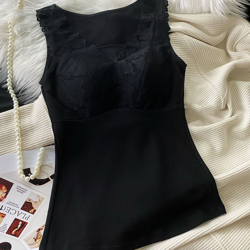 Termo mellény beépített csészével, meleg viszkóz anyag, 201–250 g/m² vastagság, velúr díszítés