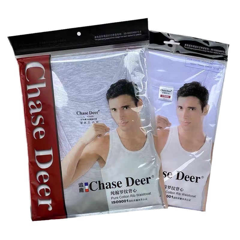 Muška pamučna bezrukavna vest s blagim rebrastim pletenjem, slobodan kroj, okrugli izrez, 95–100% pamuka, brenda Chasing Deer