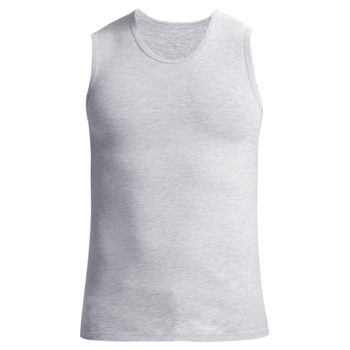 Férfi ujjatlan mellény széles vállal, pamut-Lycra 95% pamut, szövetsűrűség 161–180 g/m², kerek nyakú, egyszerű stílus