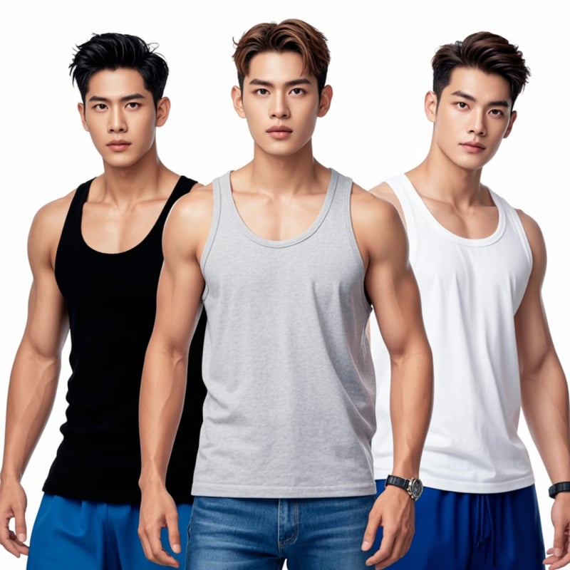 Ανδρικό αμάνικο γιλέκο τύπου sling με στρογγυλή λαιμόκοψη, 95-100% πολυεστέρας, 141-160 g/m², για όλο τον χρόνο, Jiandan Bird