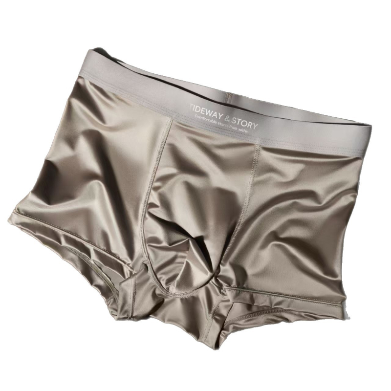 Férfi Ice Silk boxeralsó – Légáteresztő, Elasztikus, Hűsítő érzet, Középmagasságú derék, 90–95% poliészter