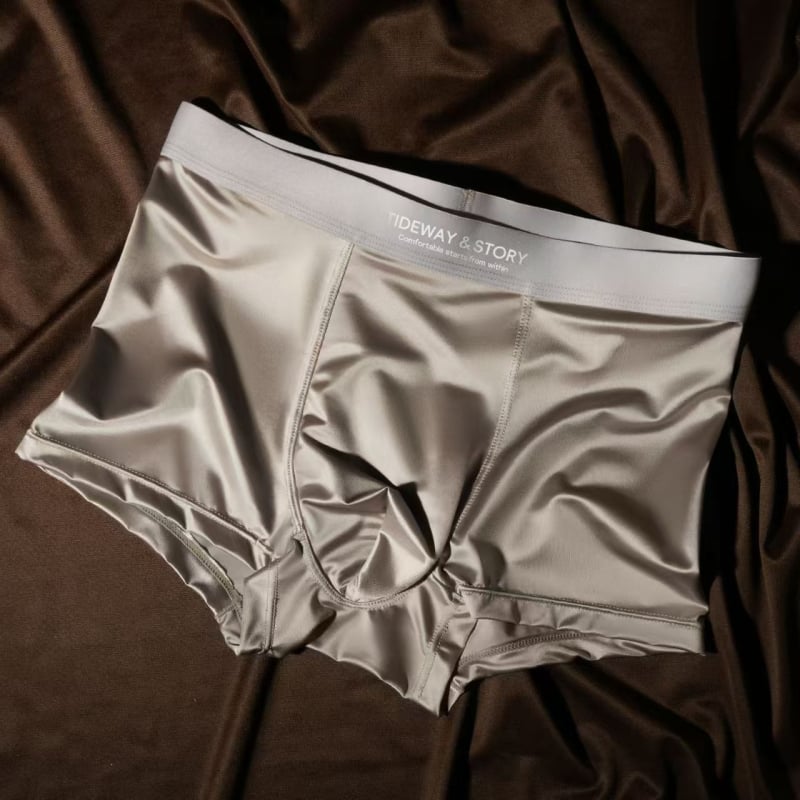 Férfi Ice Silk boxeralsó – Légáteresztő, Elasztikus, Hűsítő érzet, Középmagasságú derék, 90–95% poliészter