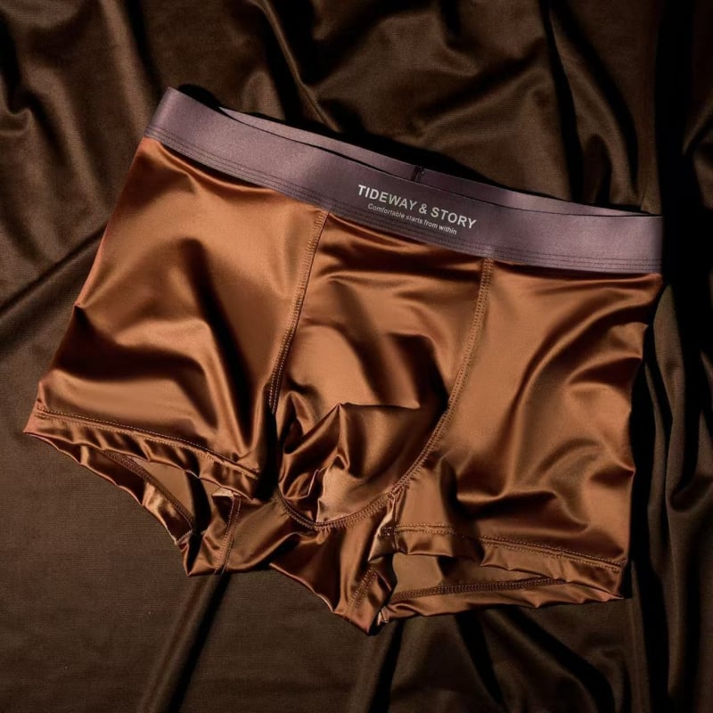 Férfi Ice Silk boxeralsó – Légáteresztő, Elasztikus, Hűsítő érzet, Középmagasságú derék, 90–95% poliészter