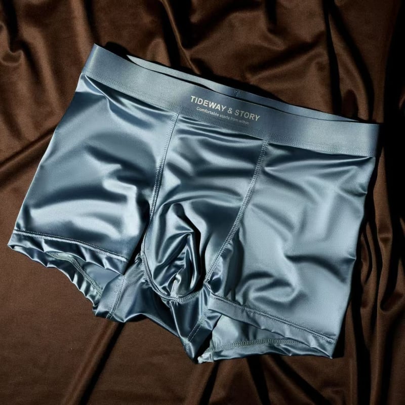 Férfi Ice Silk boxeralsó – Légáteresztő, Elasztikus, Hűsítő érzet, Középmagasságú derék, 90–95% poliészter