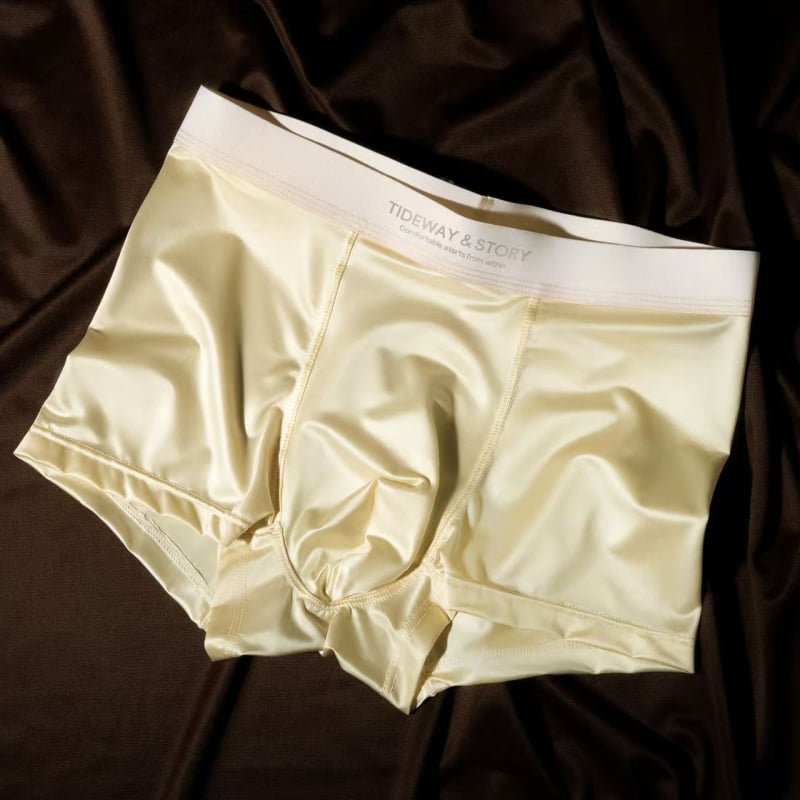 Férfi Ice Silk boxeralsó – Légáteresztő, Elasztikus, Hűsítő érzet, Középmagasságú derék, 90–95% poliészter