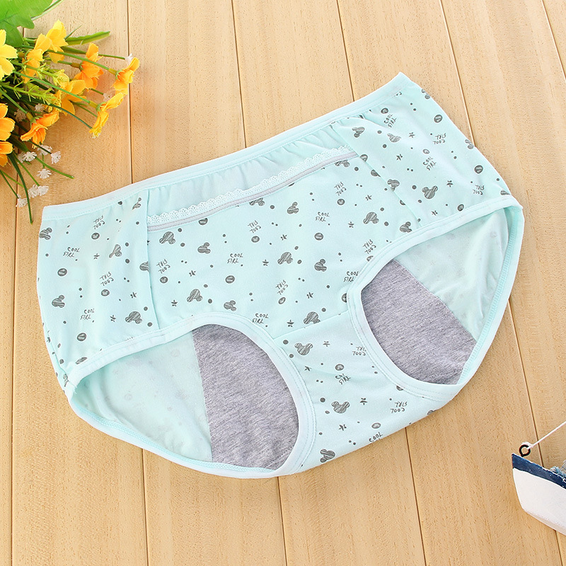 Menstrualne hlačice s proširenim visokim pojasom za djevojčice, higijenski donji rublje protiv bočnog curenja