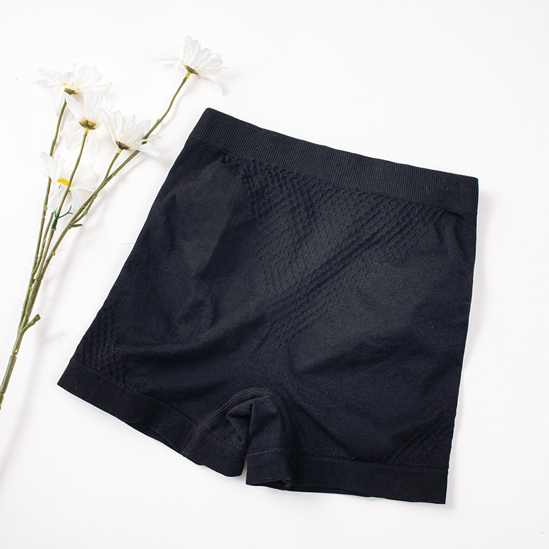 Női biztonsági alakformáló rövidnadrág, magas derekú, varrás nélküli, gyorsan száradó nylon, pamut bélés a gáti részen