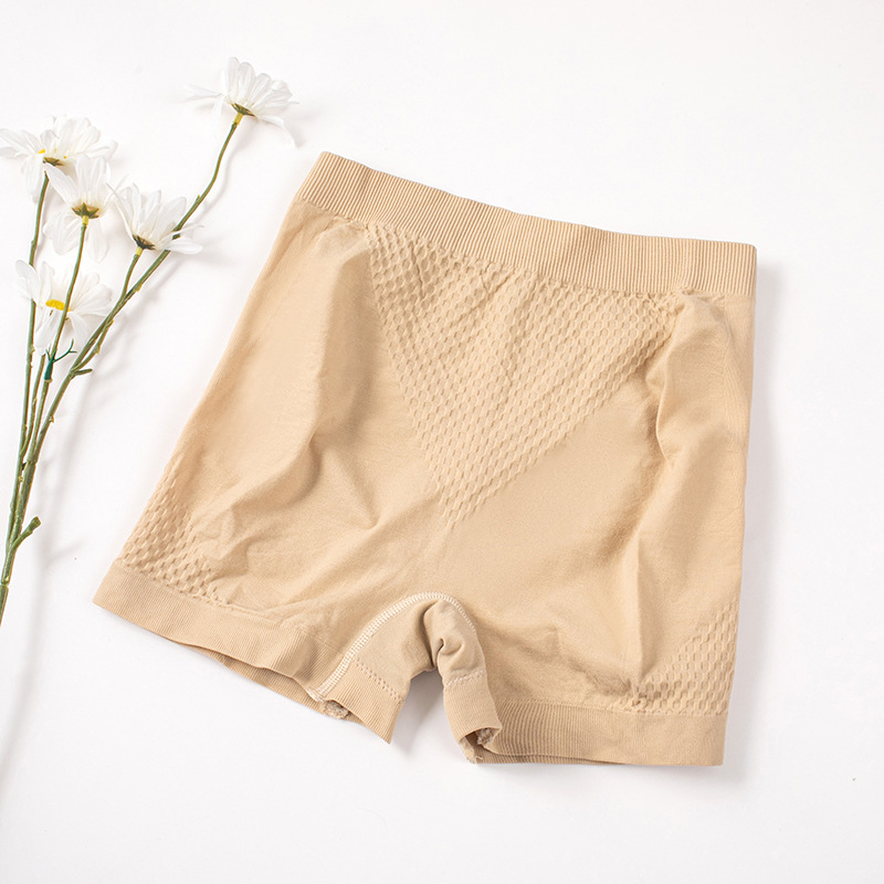 Női biztonsági alakformáló rövidnadrág, magas derekú, varrás nélküli, gyorsan száradó nylon, pamut bélés a gáti részen