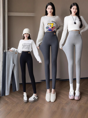 Ženske termo leggins s flis podstavom za jesen-zimu, podižu bokove, stižu trbuh, uski kroj, topli i elastični, visok struk, duljina 9/10