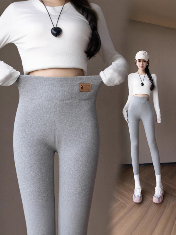 Ženske termo leggins s flis podstavom za jesen-zimu, podižu bokove, stižu trbuh, uski kroj, topli i elastični, visok struk, duljina 9/10