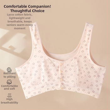 Vest stiliaus liemenėlė – Lycra medžiaga, priekinis užsegimas, pilnas puodelis, be vielos, švelnus ir odai draugiškas