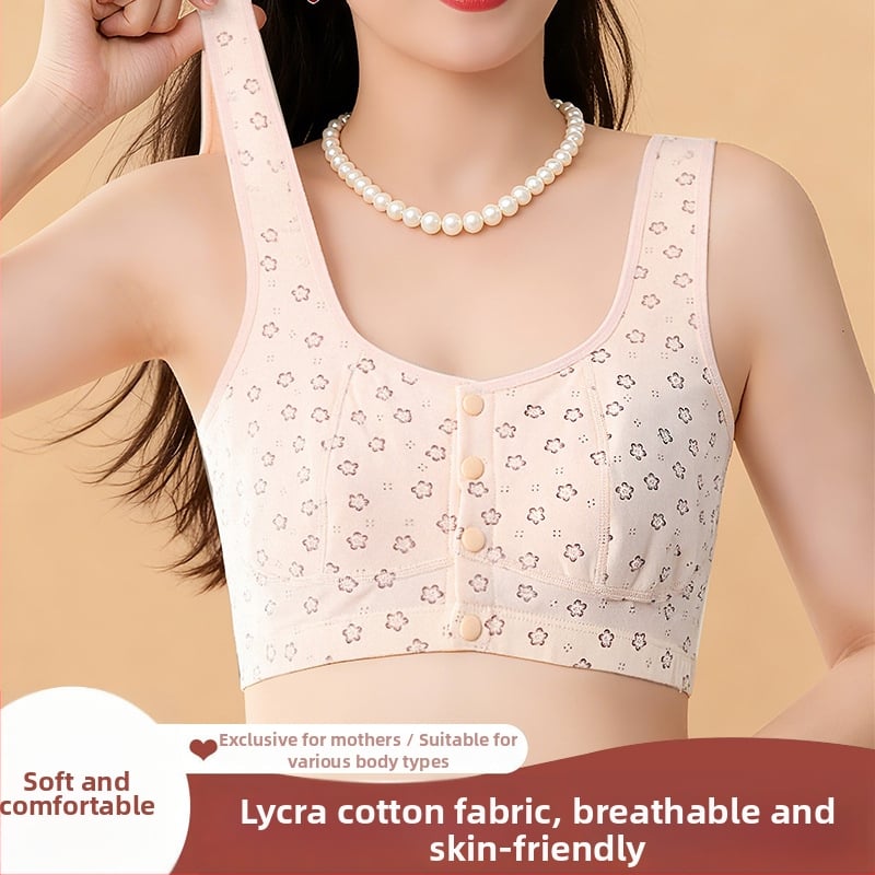 Vest stiliaus liemenėlė – Lycra medžiaga, priekinis užsegimas, pilnas puodelis, be vielos, švelnus ir odai draugiškas