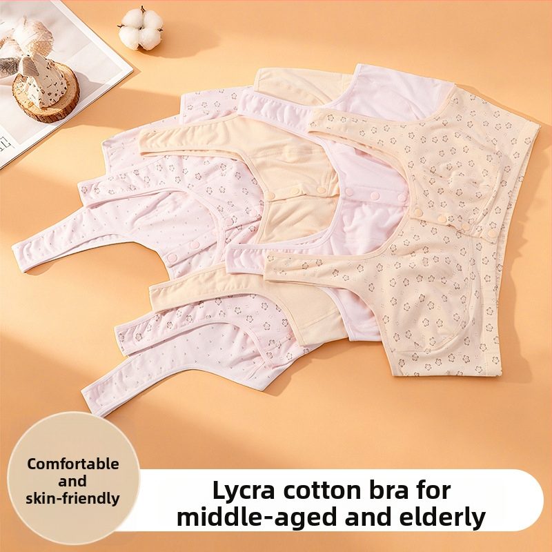 Vest stiliaus liemenėlė – Lycra medžiaga, priekinis užsegimas, pilnas puodelis, be vielos, švelnus ir odai draugiškas