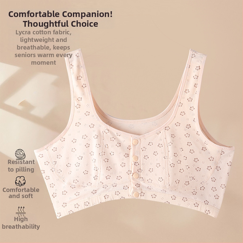 Vest stiliaus liemenėlė – Lycra medžiaga, priekinis užsegimas, pilnas puodelis, be vielos, švelnus ir odai draugiškas