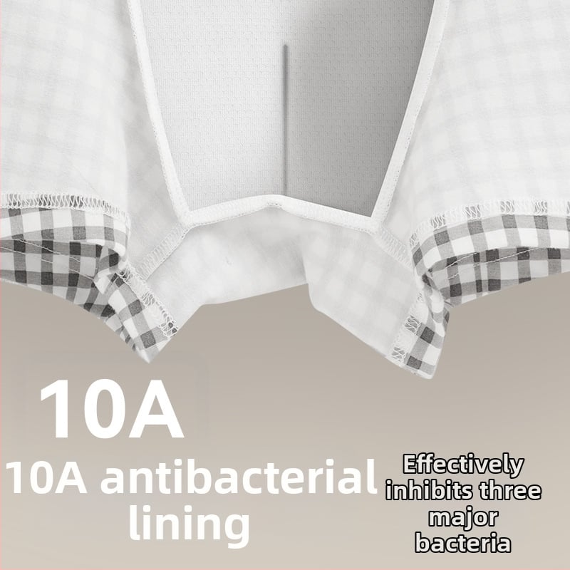 Bandung férfi pamut kockás boxeralsó, középmagas derekú, légáteresztő, rugalmas, kényelmes