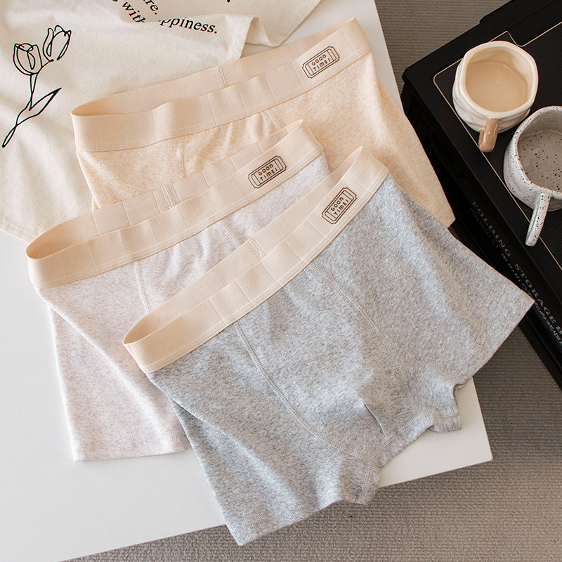 Férfi antibakteriális pamut jacquard boxer alsónemű, középmagasságú derékrész, gyorsan száradó