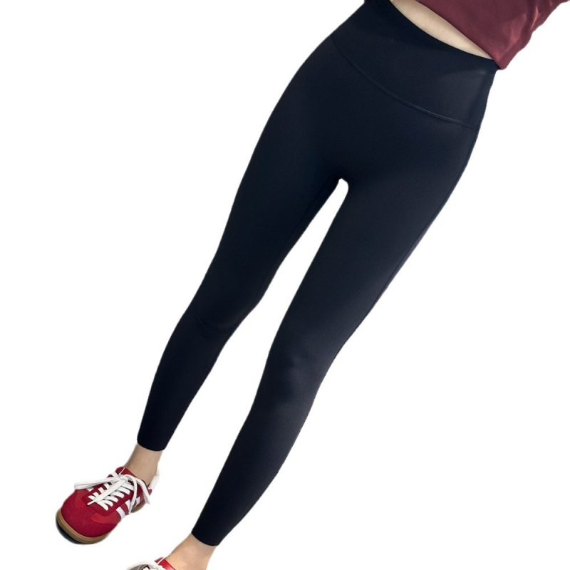 Wuxin 7215 Lycra Cropped Visoki struk Joga leggings s podizanjem stražnjice – Najlon 80–90% / Spandeks <30%, Tanke, Jednobojne