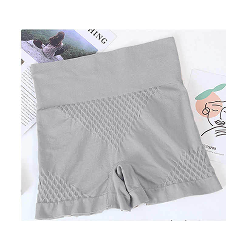 Дамски безшевни стягащи бикини с висока талия, жакардова тъкан и памучна вложка