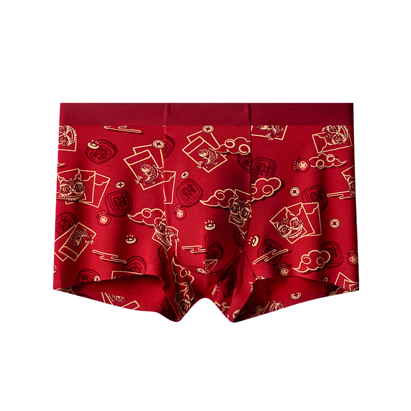 Crvene muške gaćice, antibakterijske, 10A, godina zodijaka, boxer gaćice