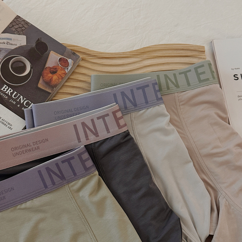 7A antibakterijski modal muške bokserice, bezšivne, prozračne, Ice Silk, pojas s natpisima, proljeće-ljeto nova kolekcija