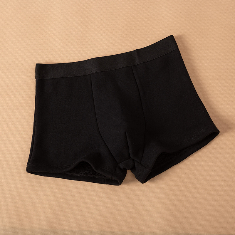 Ανδρικά θερμοεσώρουχα με φλίς επένδυση, boxer briefs με μέση, βαμβάκι 50–70% κύριο ύφασμα, επένδυση καβάλου πολυεστέρας, Χειμώνας/Φθινόπωρο