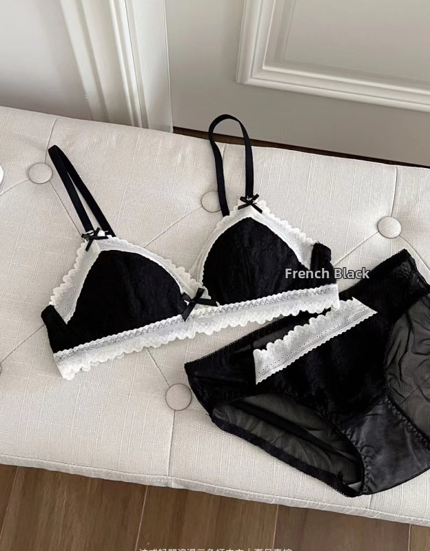 Комплект сутиени за жени, 3/4 чашка, тънки формирани чашки, безжични, дантела, дишащи