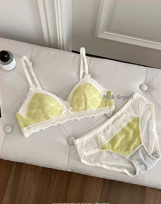 Комплект сутиени за жени, 3/4 чашка, тънки формирани чашки, безжични, дантела, дишащи