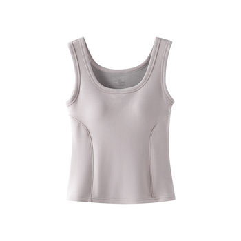 Vunena termalna vest s ugrađenim košaricama, dvostruki sloj, okrugli ovratnik