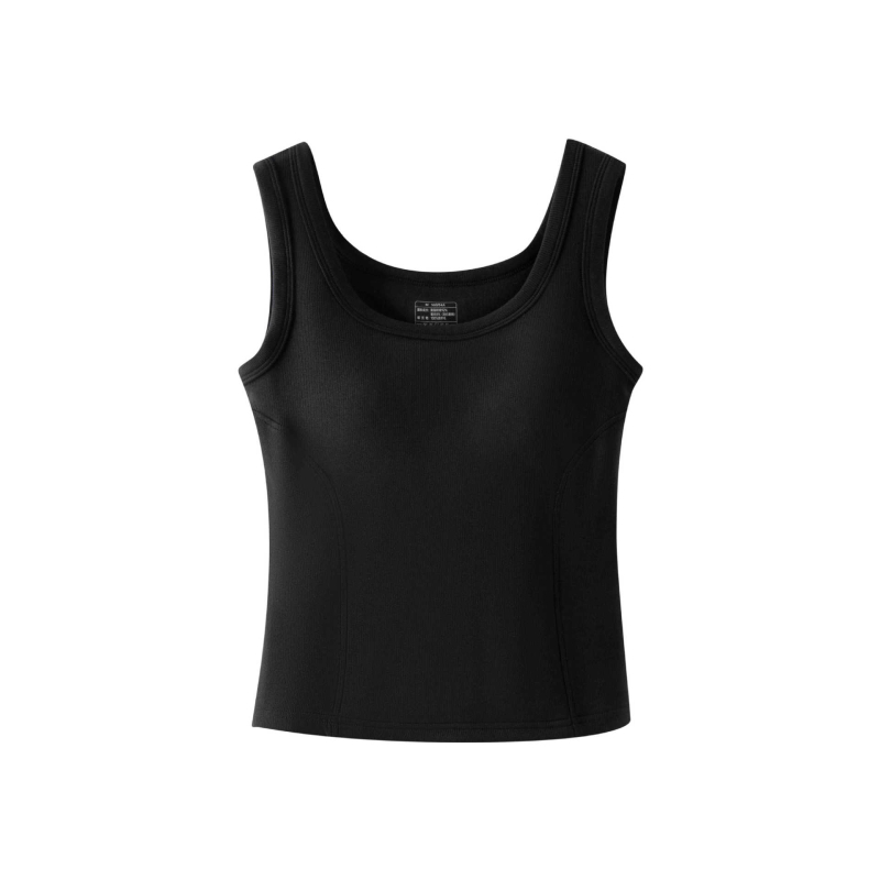 Vunena termalna vest s ugrađenim košaricama, dvostruki sloj, okrugli ovratnik