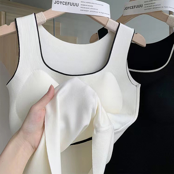 Termalna vesta s latexnim jastučićem za poprsje, kvadratni izrez, srednje duljine, osnovni gornji dio s trakama